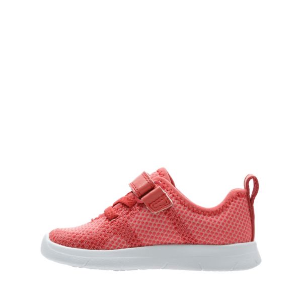 Clarks Girls Ath Flux Toddler Trainers Coral | CA-8320567